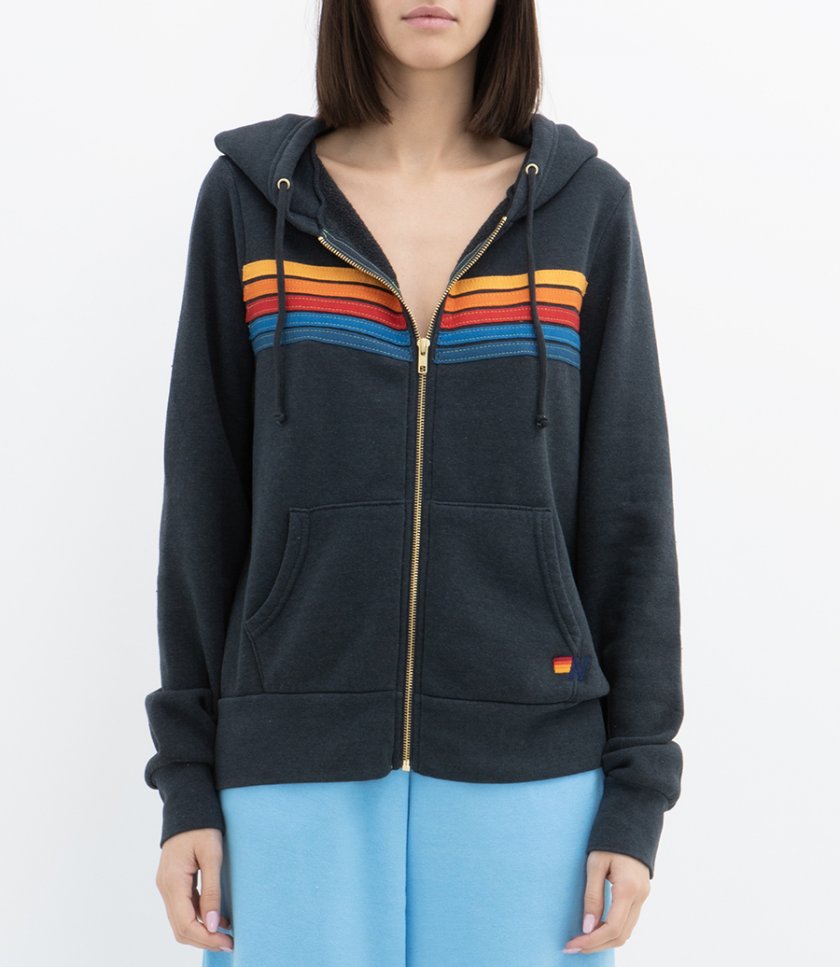 5 STRIPE ZIP HOODIE