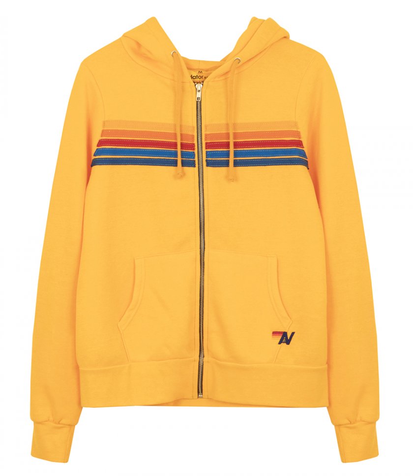 HOODIES - 5 STRIPE ZIP HOODIE