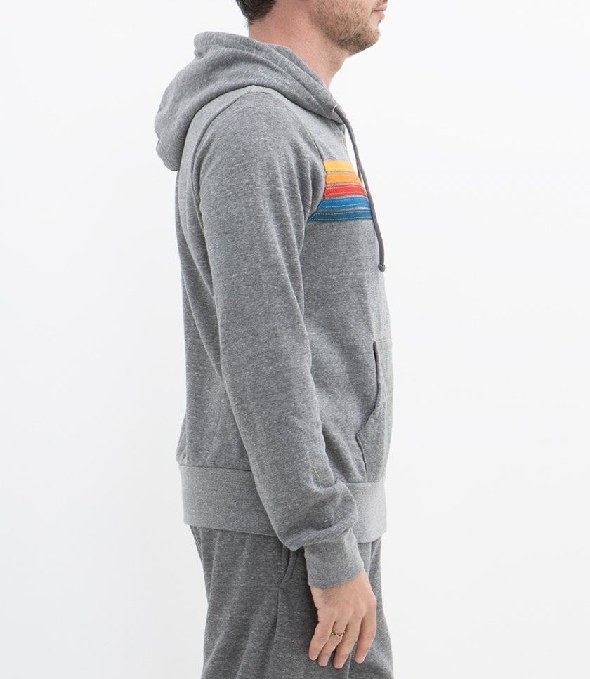 5 STRIPE ZIP HOODIE
