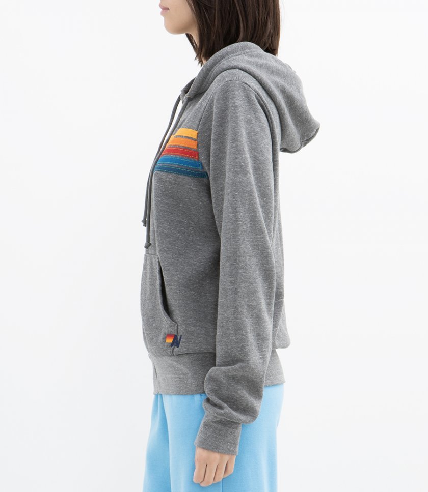 5 STRIPE ZIP HOODIE