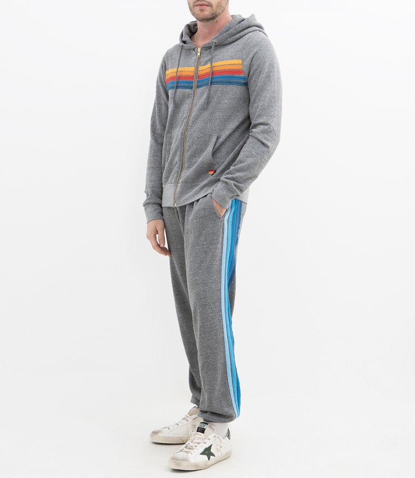 5 STRIPE ZIP HOODIE
