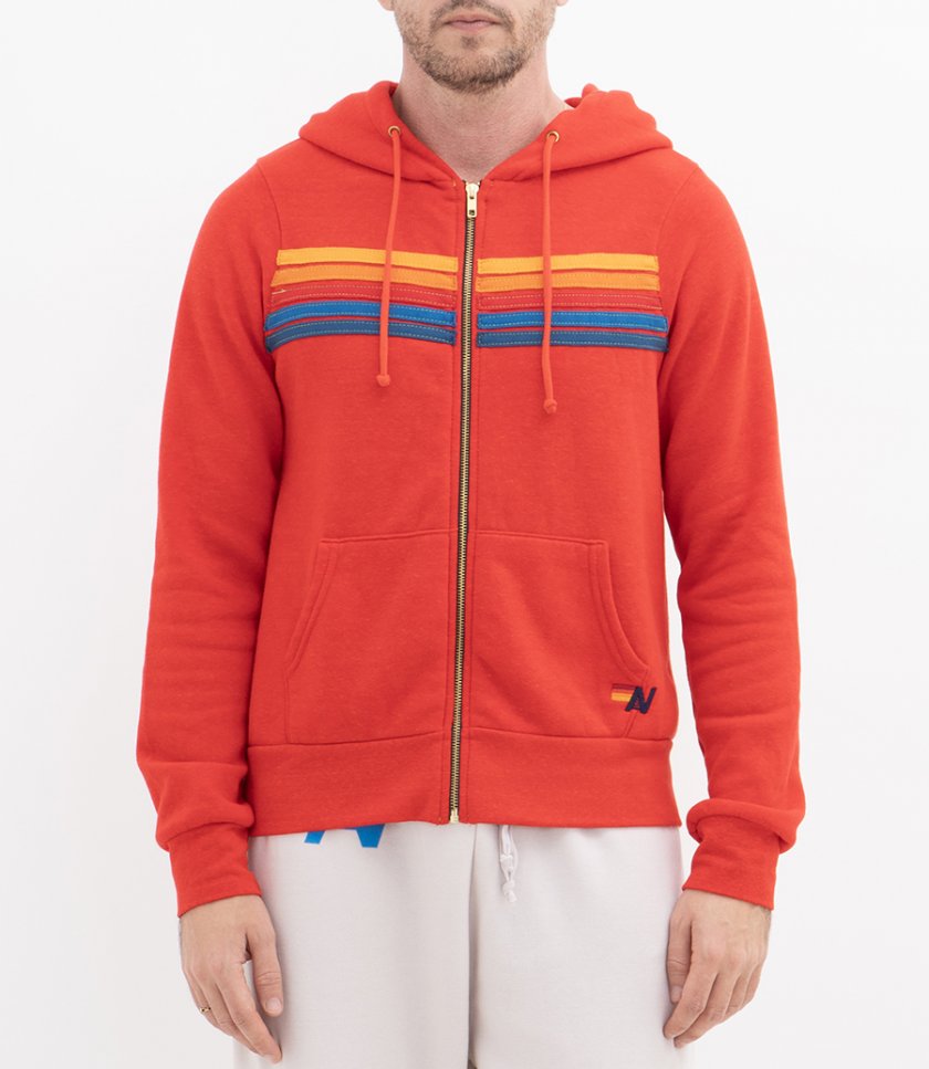 5 STRIPE ZIP HOODIE