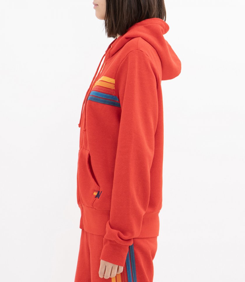 5 STRIPE ZIP HOODIE