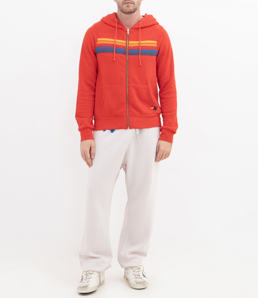 5 STRIPE ZIP HOODIE
