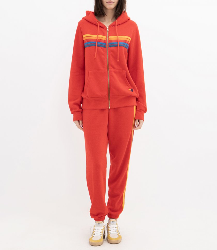5 STRIPE ZIP HOODIE