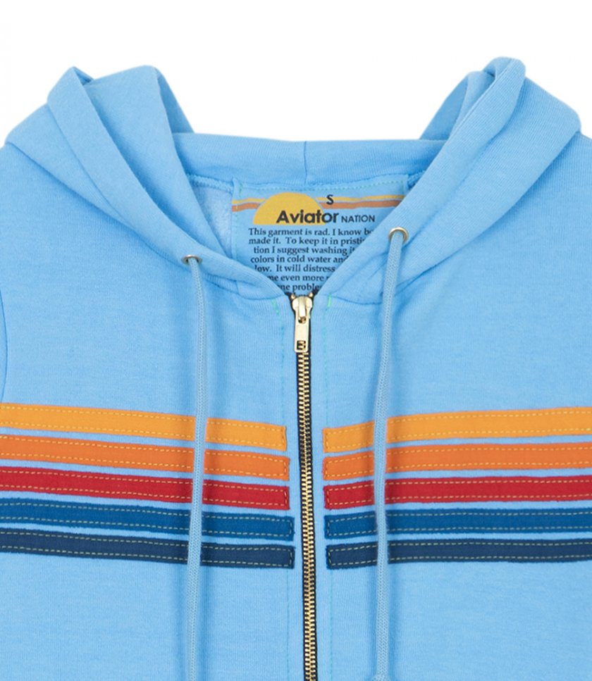5 STRIPE ZIP HOODIE