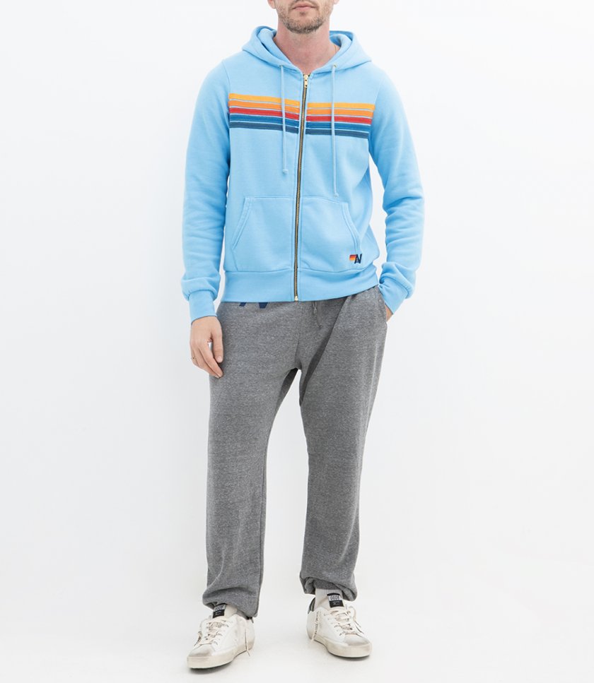 5 STRIPE ZIP HOODIE