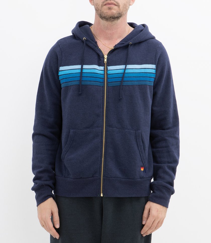 5 STRIPE ZIP HOODIE