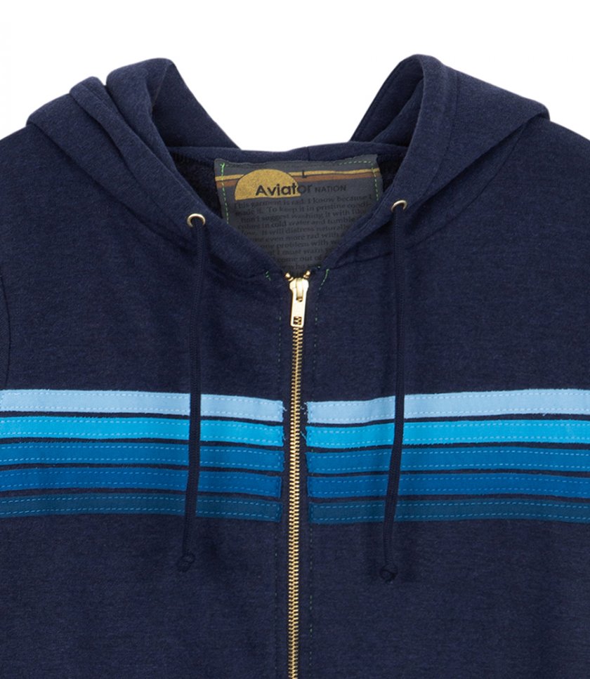 5 STRIPE ZIP HOODIE