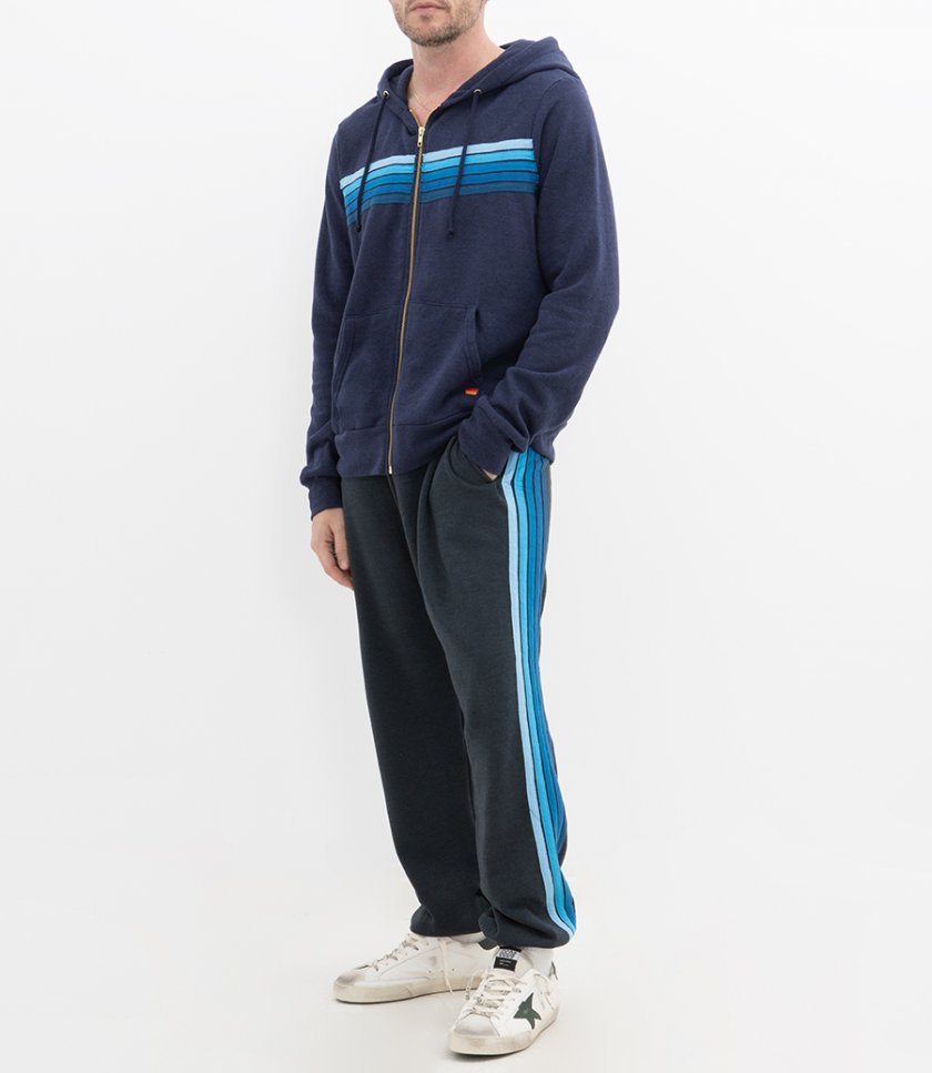 5 STRIPE ZIP HOODIE