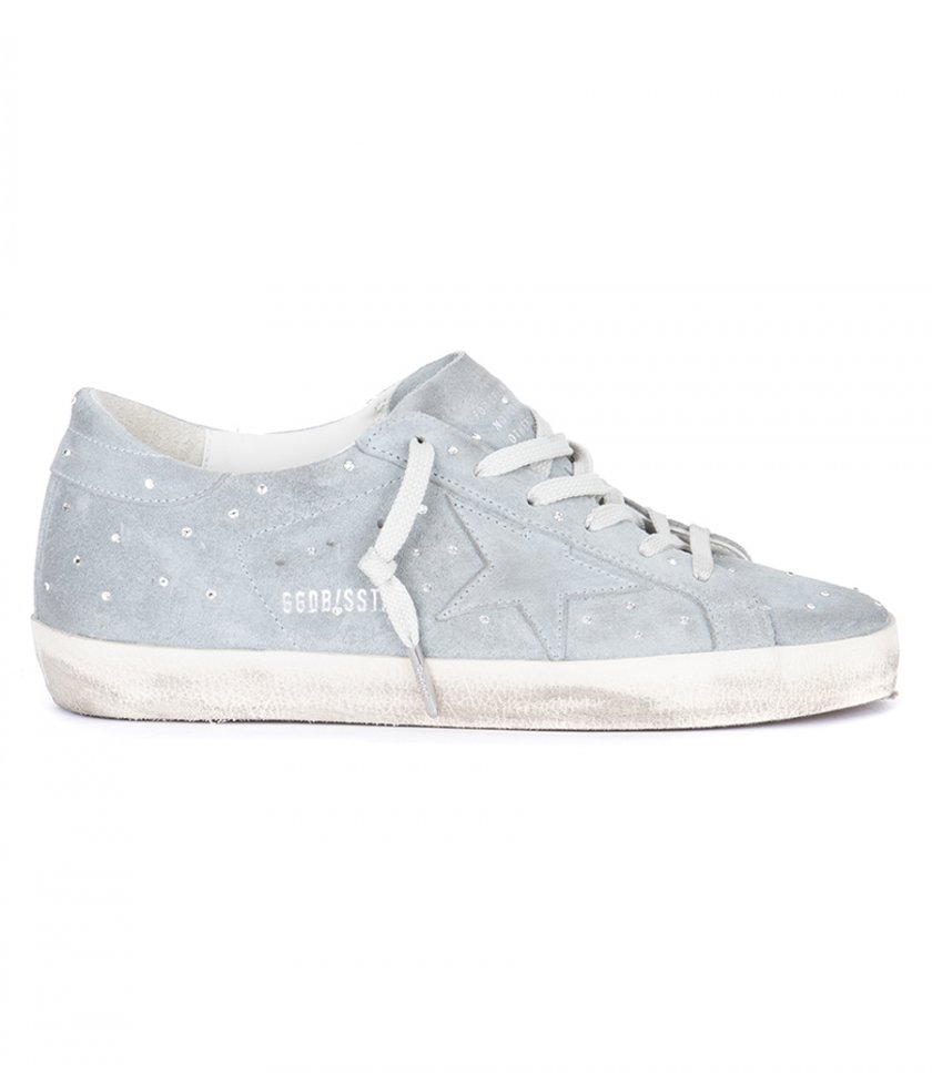 SHOES - GREY LEATHER STAR SUPER-STAR