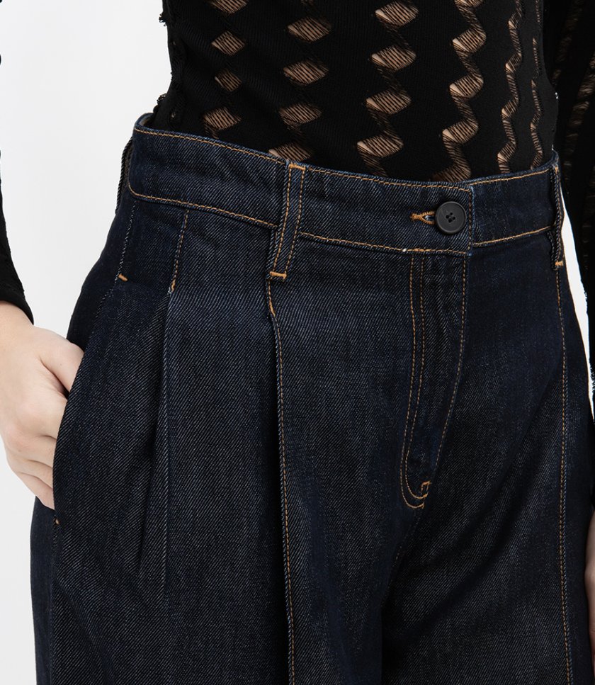 WIDE-LEG DENIM PANTS