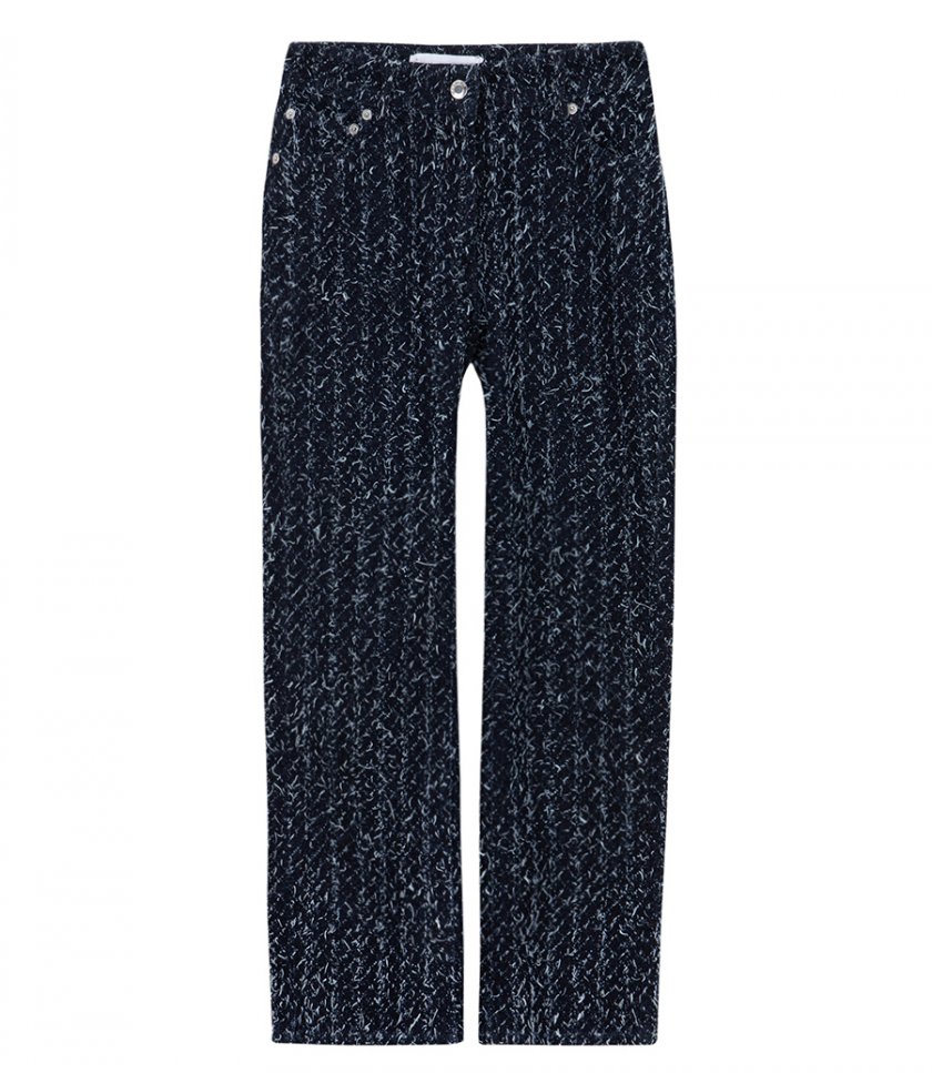 CLOTHES - STRAIGHT-LEG TEXTURED JEANS