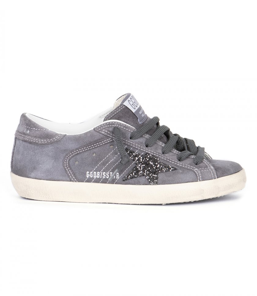 SHOES - BLACK AND WHITE GLITTER STAR SUPER-STAR