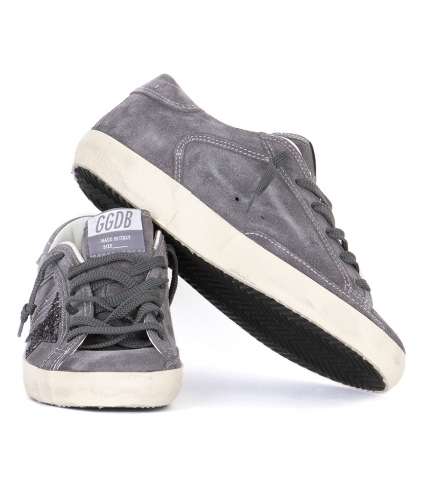 SHOES - BLACK AND WHITE GLITTER STAR SUPER-STAR