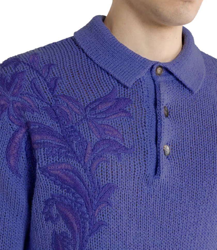 KNITTED POLO L/S