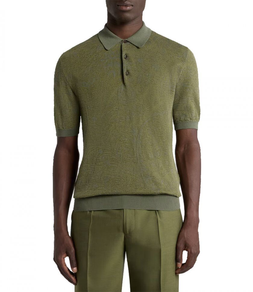 FLORAL PAISLEY MOTIF POLO