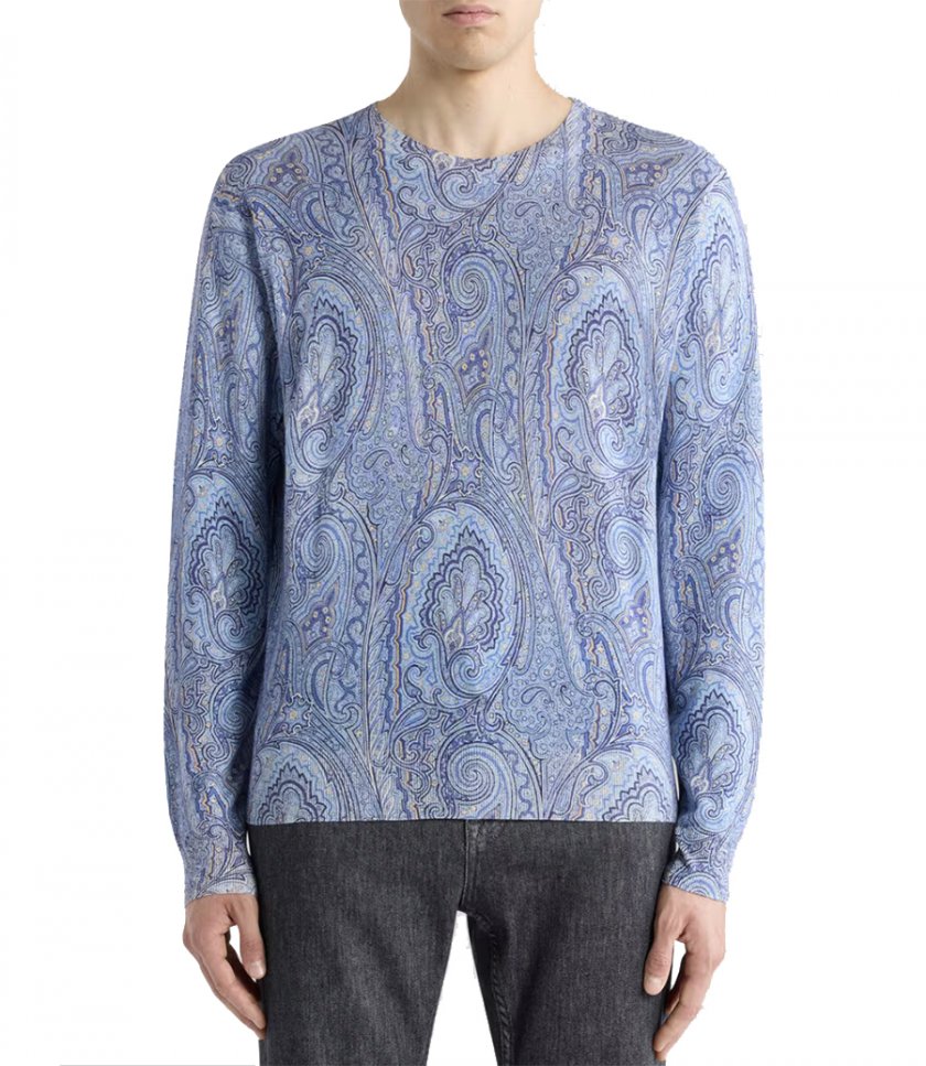 FLORAL PAISLEY MOTIF C-NECK