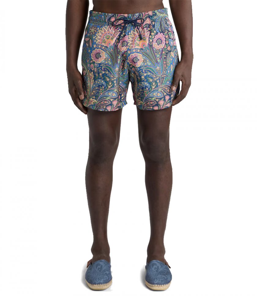 FLORAL PAISLEY SWIM SHORTS