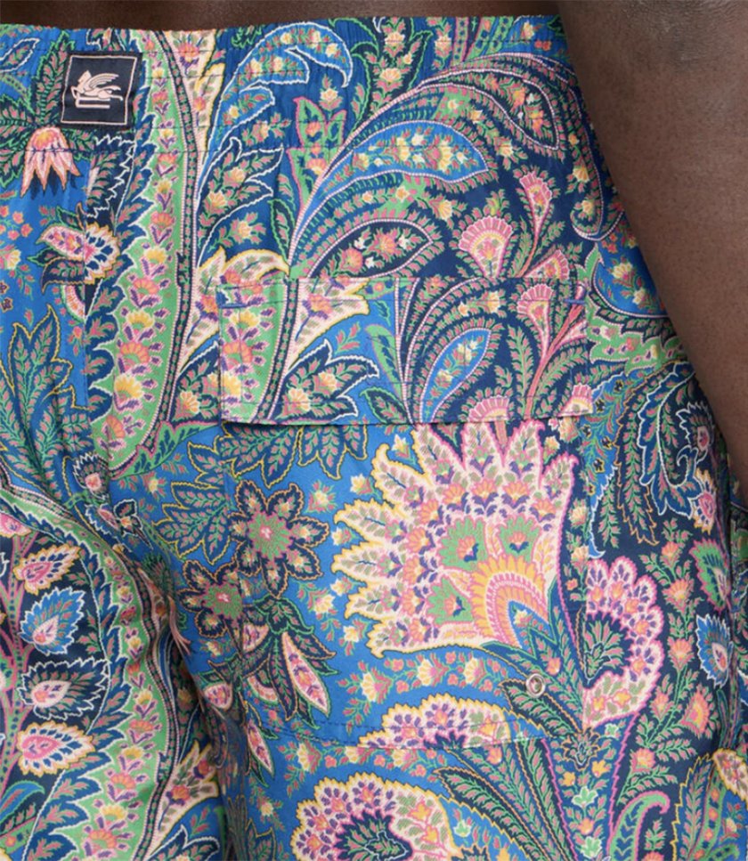FLORAL PAISLEY SWIM SHORTS