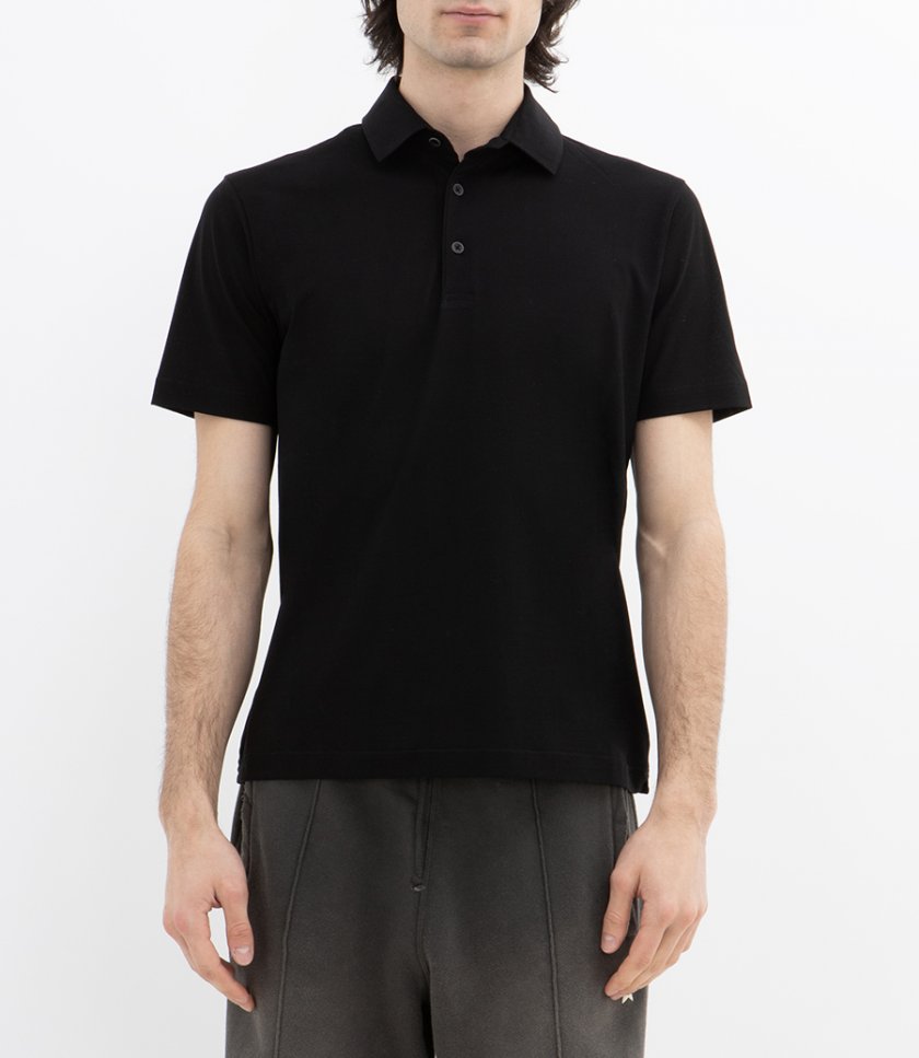 JERSEY CREPE POLO SHIRT
