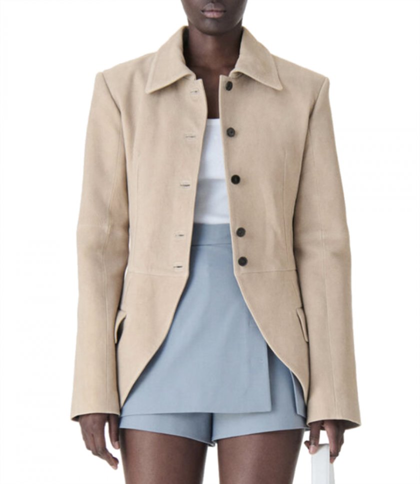 NUBUCK TAILORED JACKET