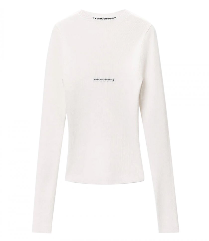 ALEXANDER WANG - KNIT LOGO L/S TOP