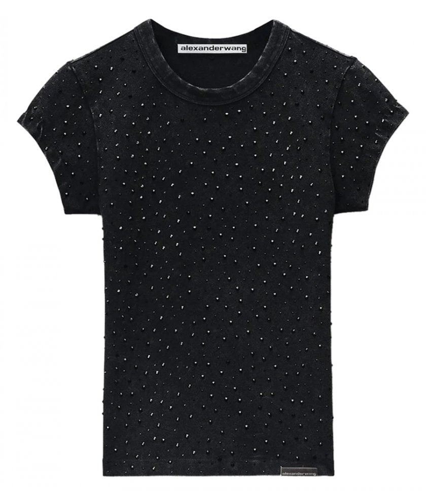 ALEXANDER WANG - ALLOVER HOTFIX BABY TEE
