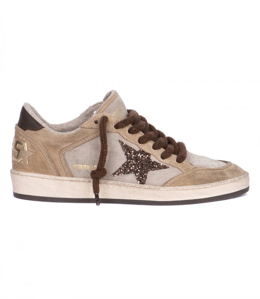 SHOES - BROWN GLITTER STAR BALL STAR