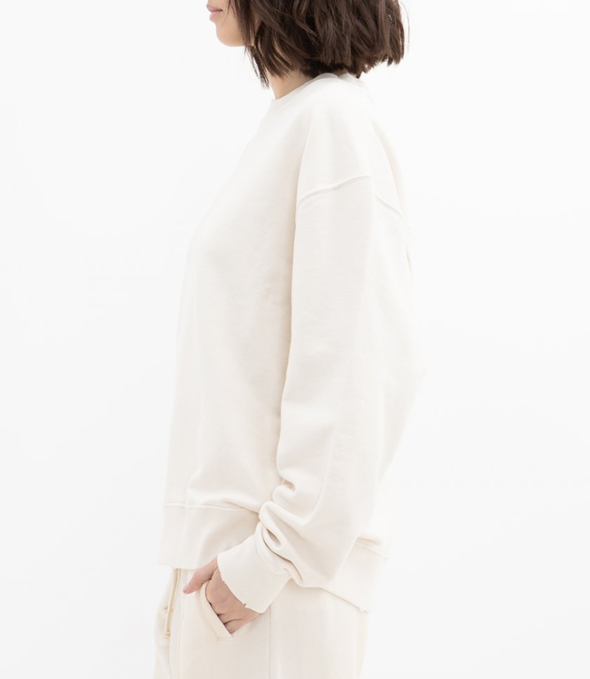 BOXI SWEATSHIRT COTTON FLEECE LOGO PATCH