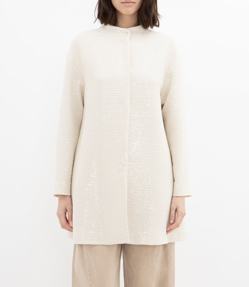 COAT IN VEILED SEQUINS