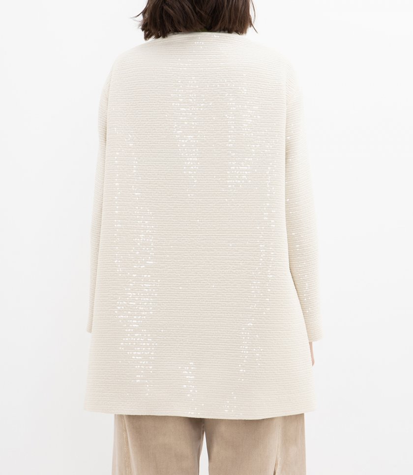 COAT IN VEILED SEQUINS