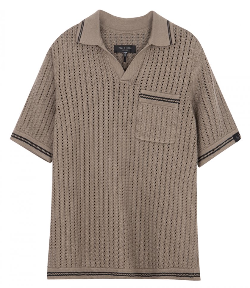 RAG & BONE - CROCHET JOHNNY POLO