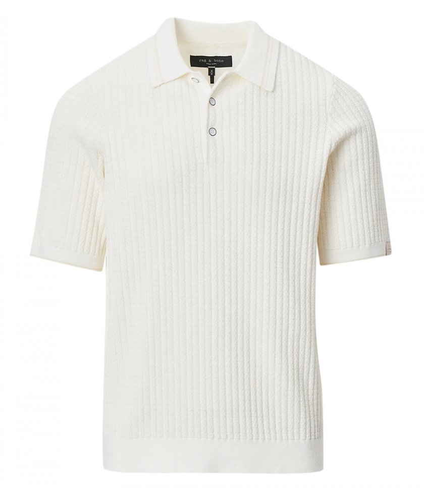 RAG & BONE - SAXON SILK BLEND JOHNNY POLO