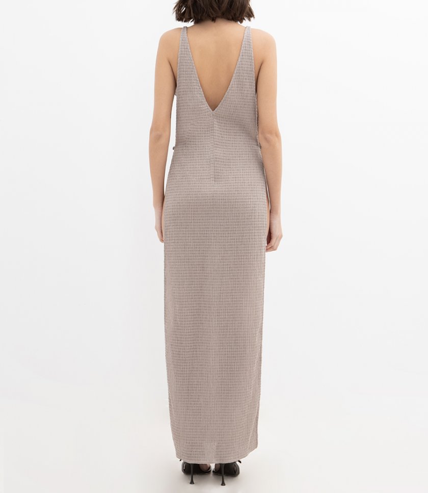 SLEEVELESS CREPE CUT OUT DRESS
