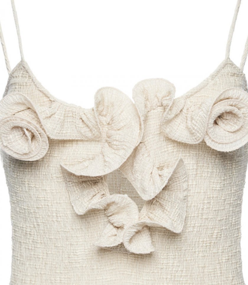 SLEEVLESS CREPE MINI DRESS