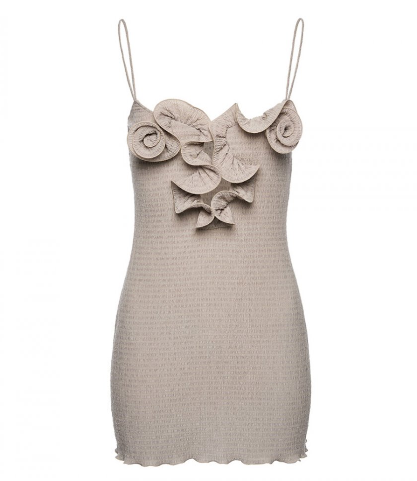 CLOTHES - SLEEVLESS CREPE MINI DRESS