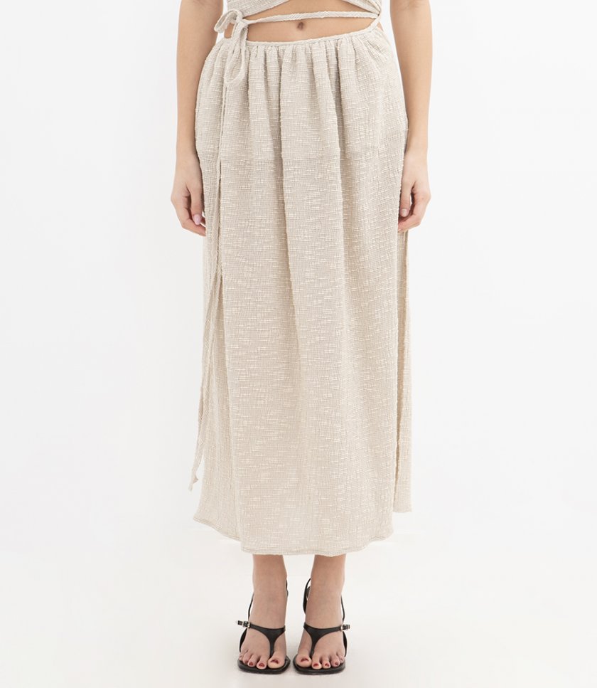 CREPE LONG SKIRT