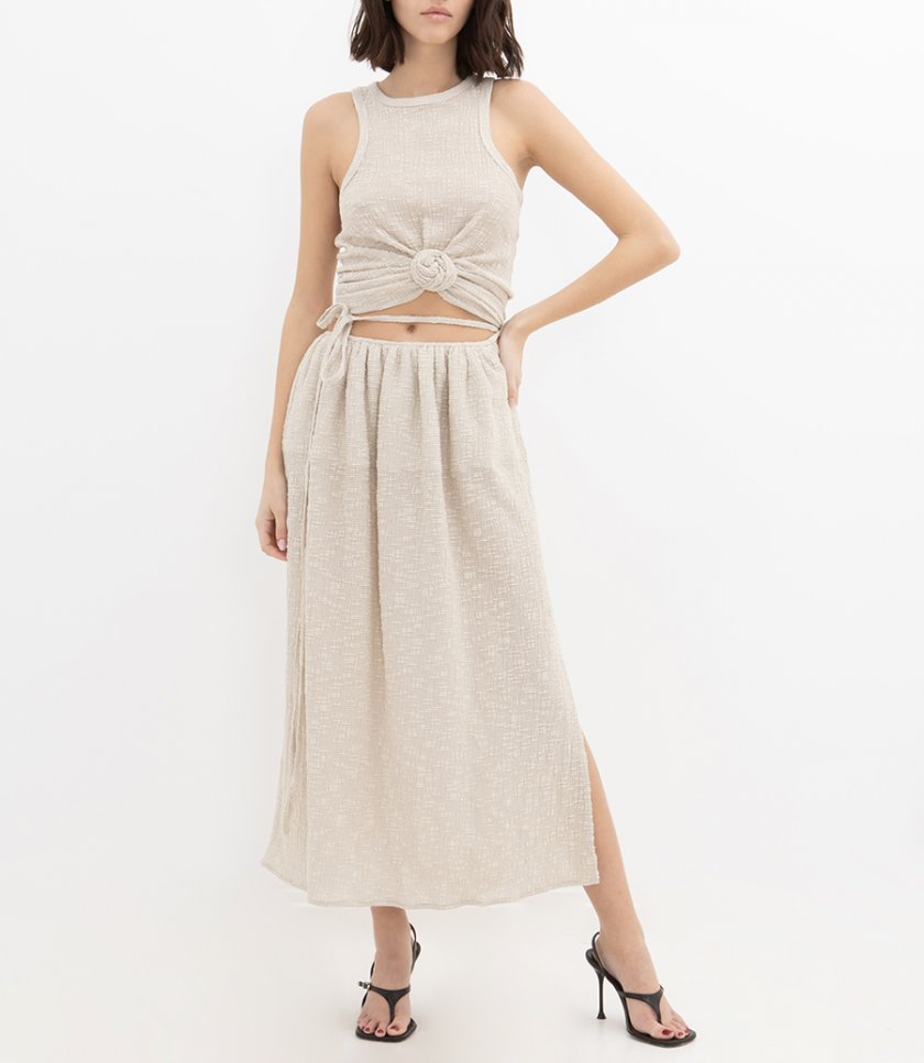 CREPE LONG SKIRT