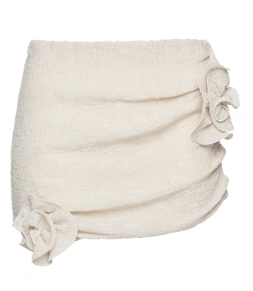 CREPE ROSE MINI SKIRT