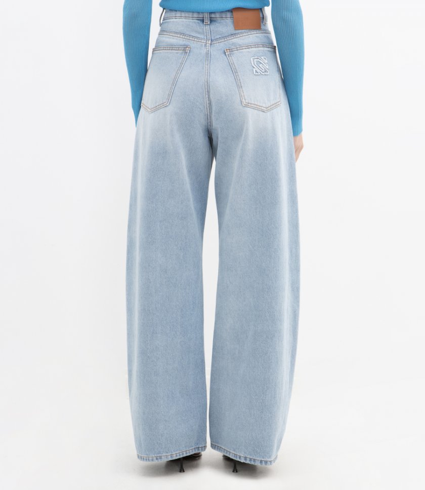 WIDE LEG DENIM TROUSERS