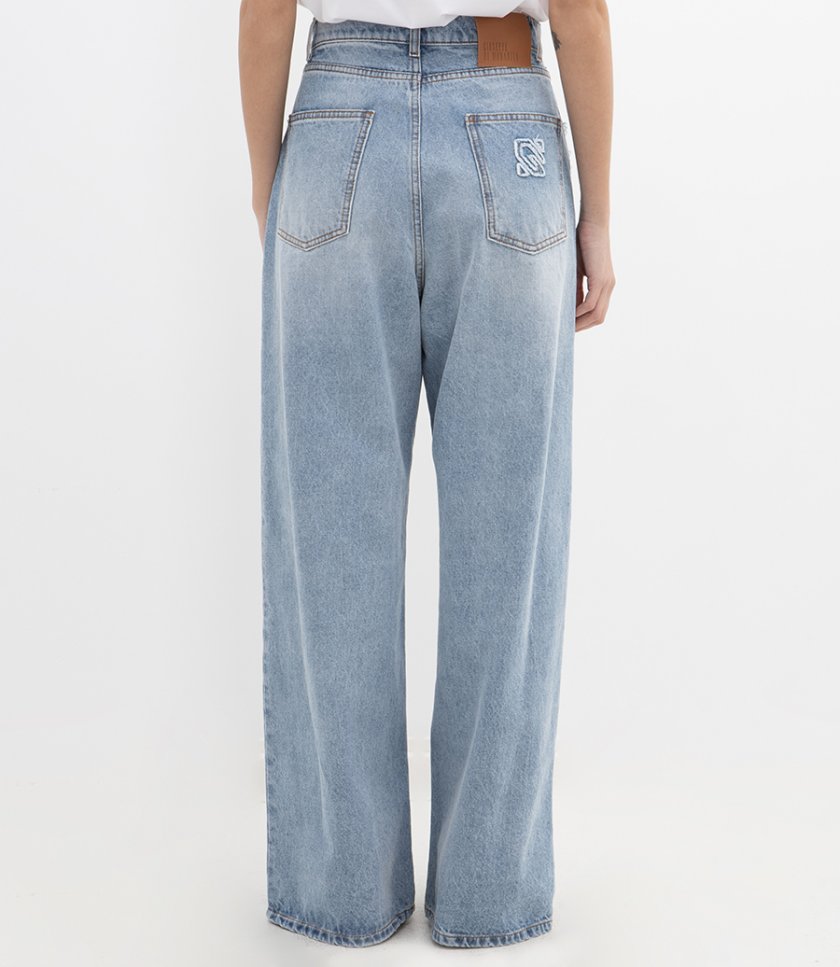 DIDE LEG EMBALLISHED DENIM JEANS