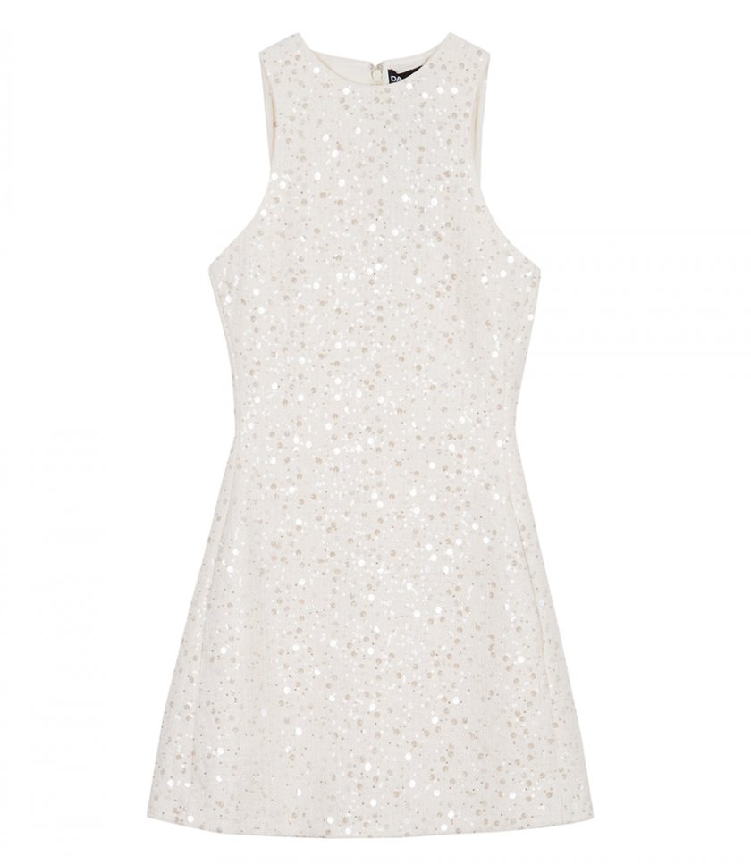 DAVID KOMA - SLEEVELESS SEQUIN BOUCLE DRESS
