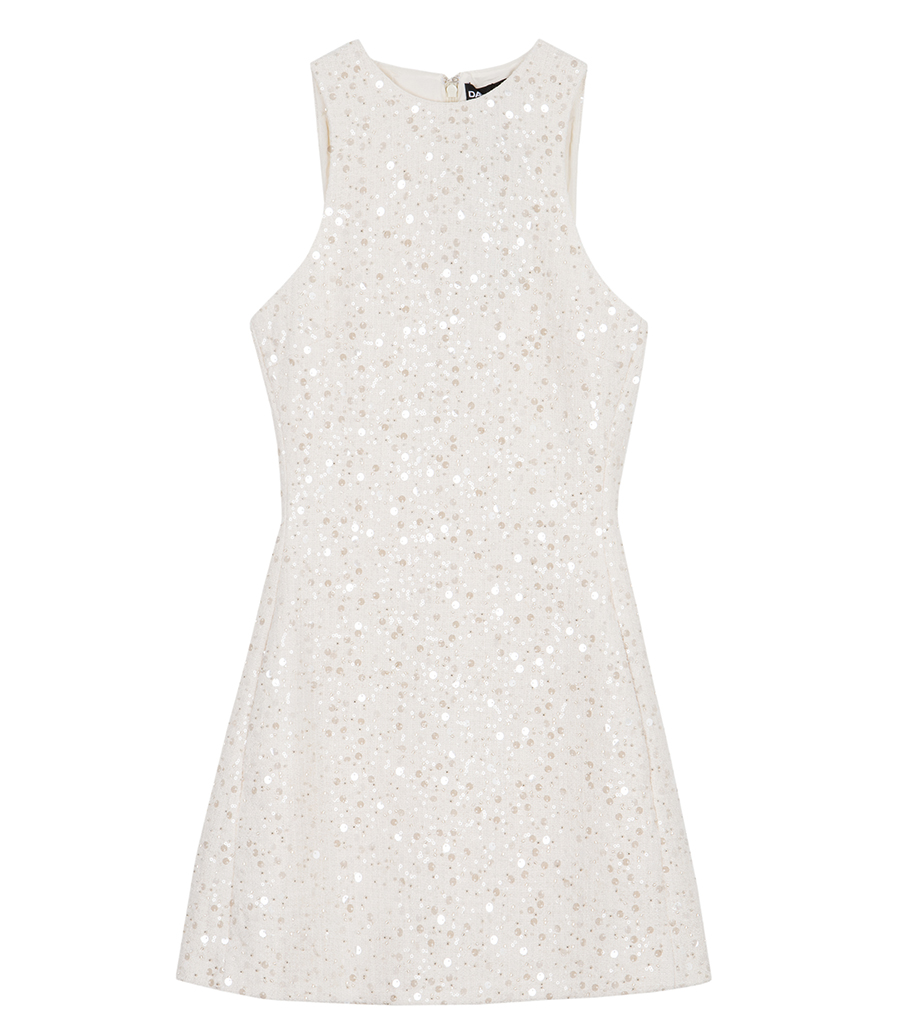 DAVID KOMA - SLEEVELESS SEQUIN BOUCLE DRESS
