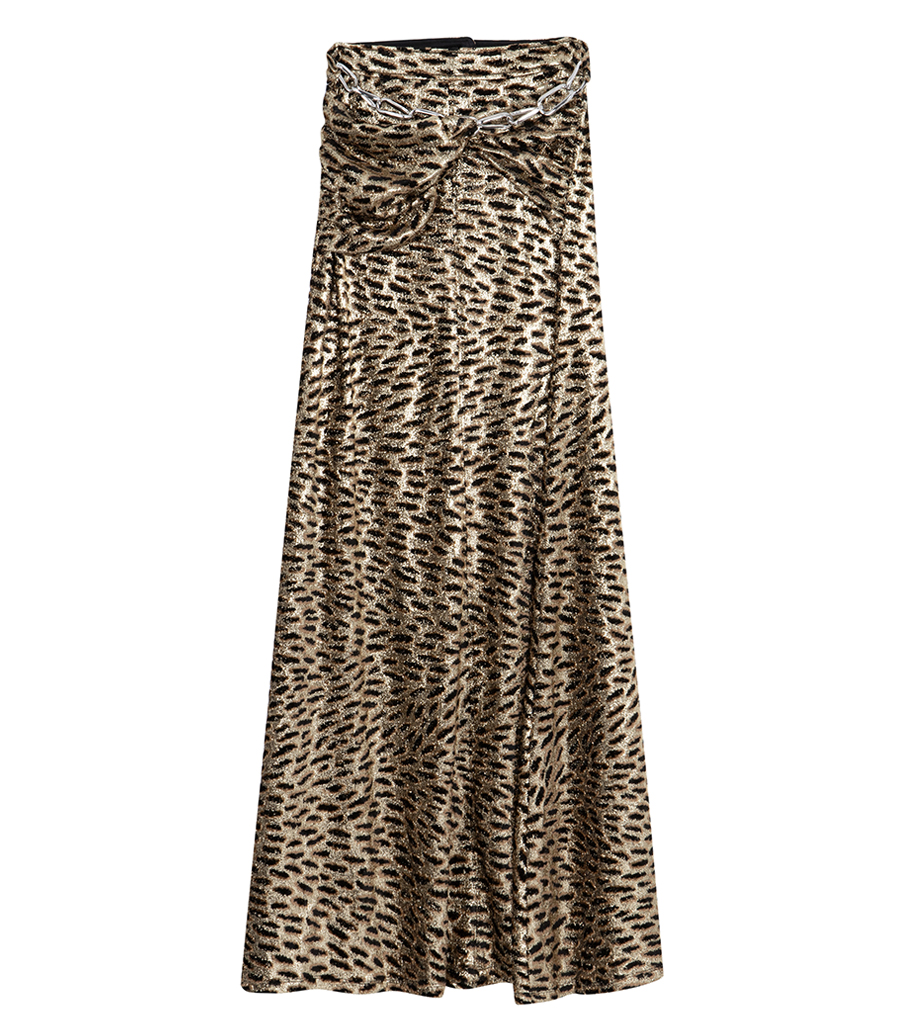 RABANNE - TIGER PRINT LONG SKIRT