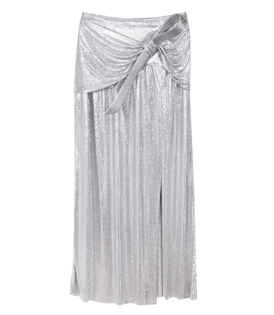 RABANNE - CHAINMAIL SKIRT WITH FRONT TIE