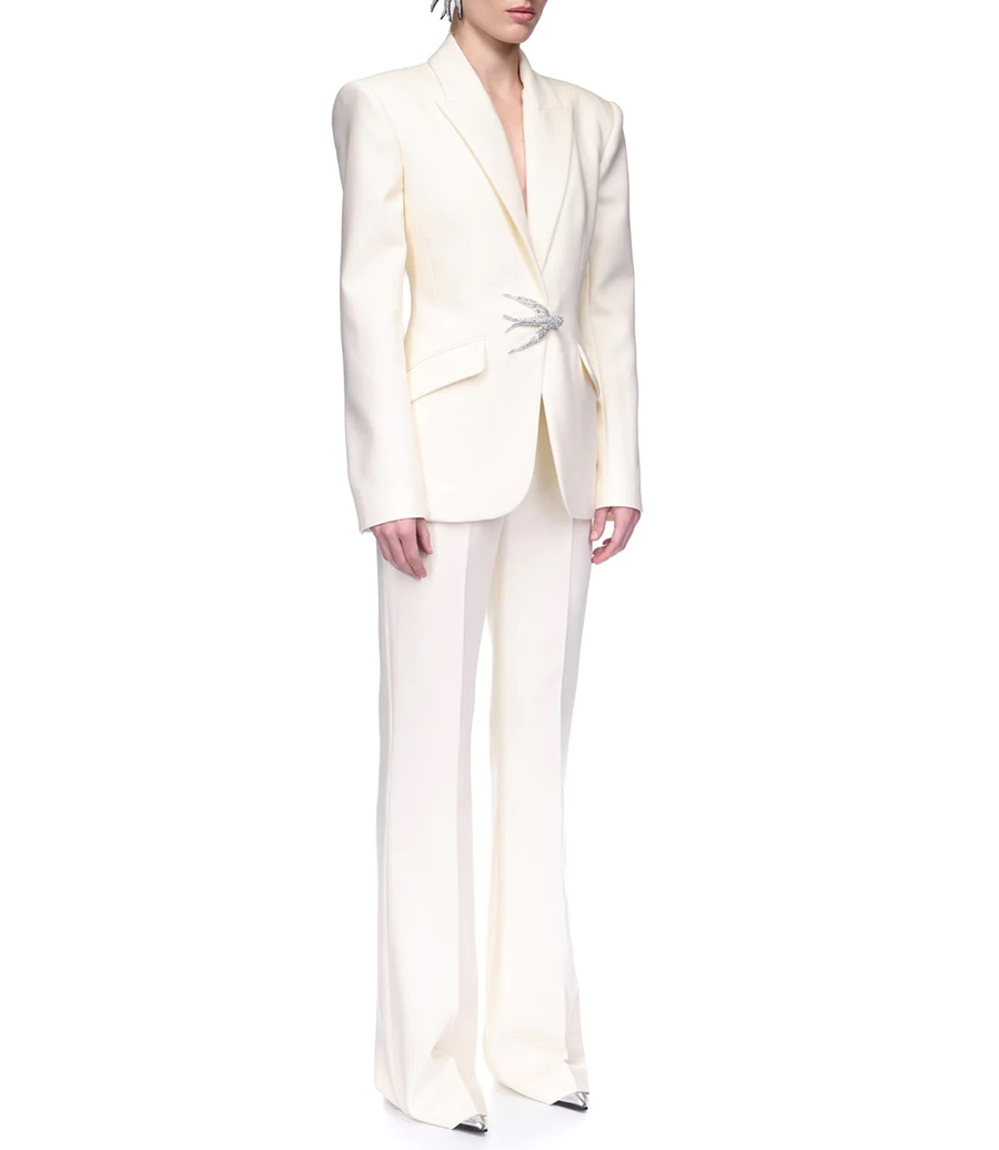 TAILORED JACKET WITH SWALLOW BIRD EMBR