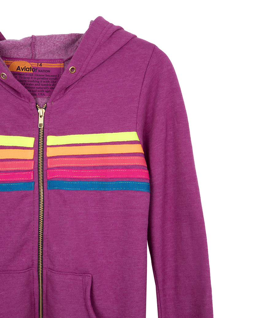 KIDS 5 STRIPE KIDS HOODIE