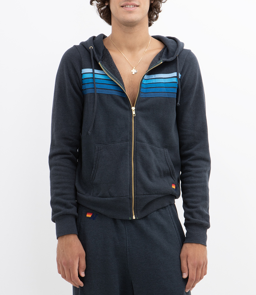 5 STRIPE ZIP HOODIE