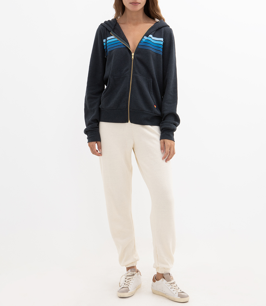 5 STRIPE ZIP HOODIE